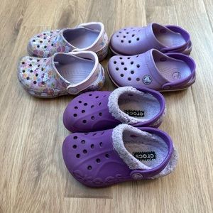 3 pair of kids crocs